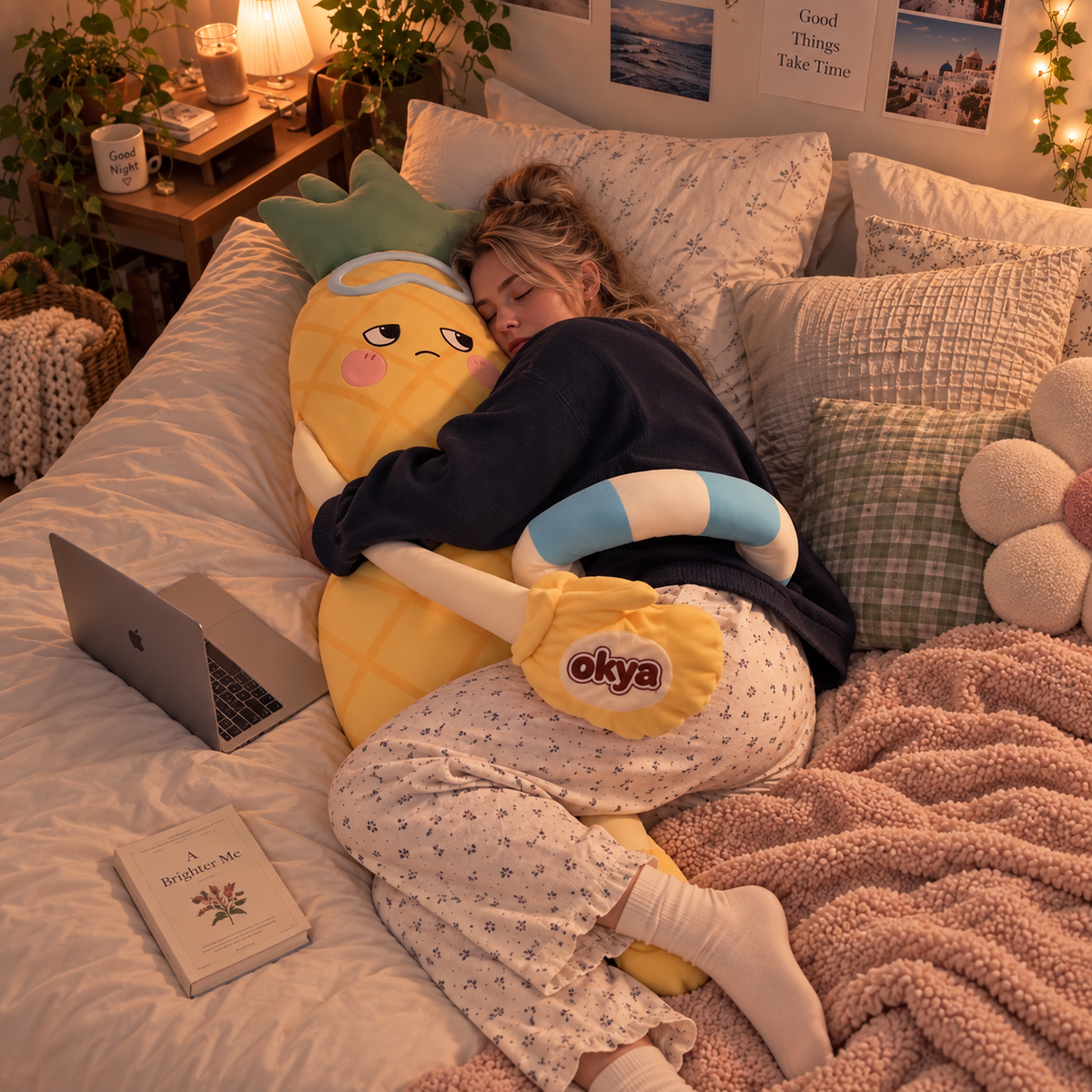 OKYA Carrot King Patting Hug Pillow – Soft Plush Sleep Companion with Remote Control & Graphene Heating Options
