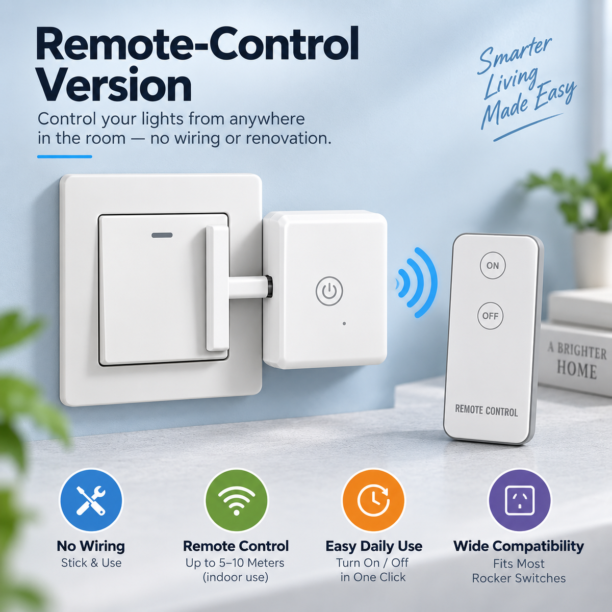 Wireless Light Switch Button Pusher – Rechargeable Remote Control Switch Robot