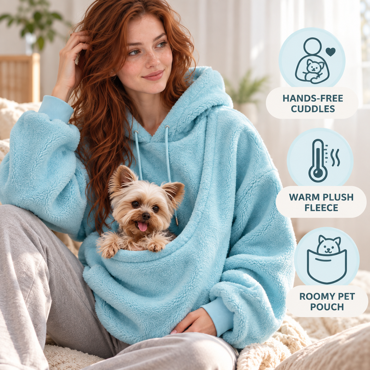 Plush Pet Pocket Hoodie