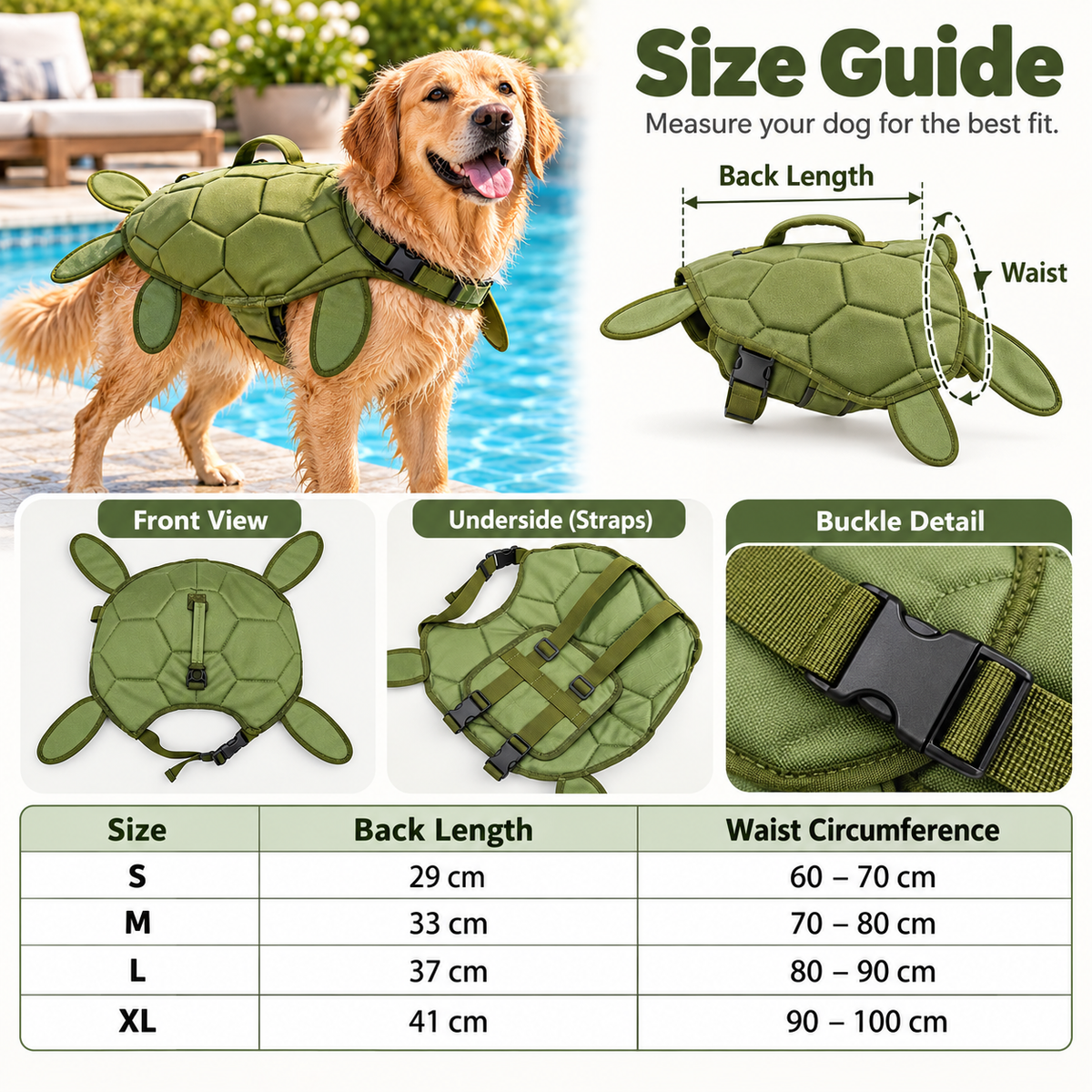 Adjustable Dog Buoyancy Swimsuit