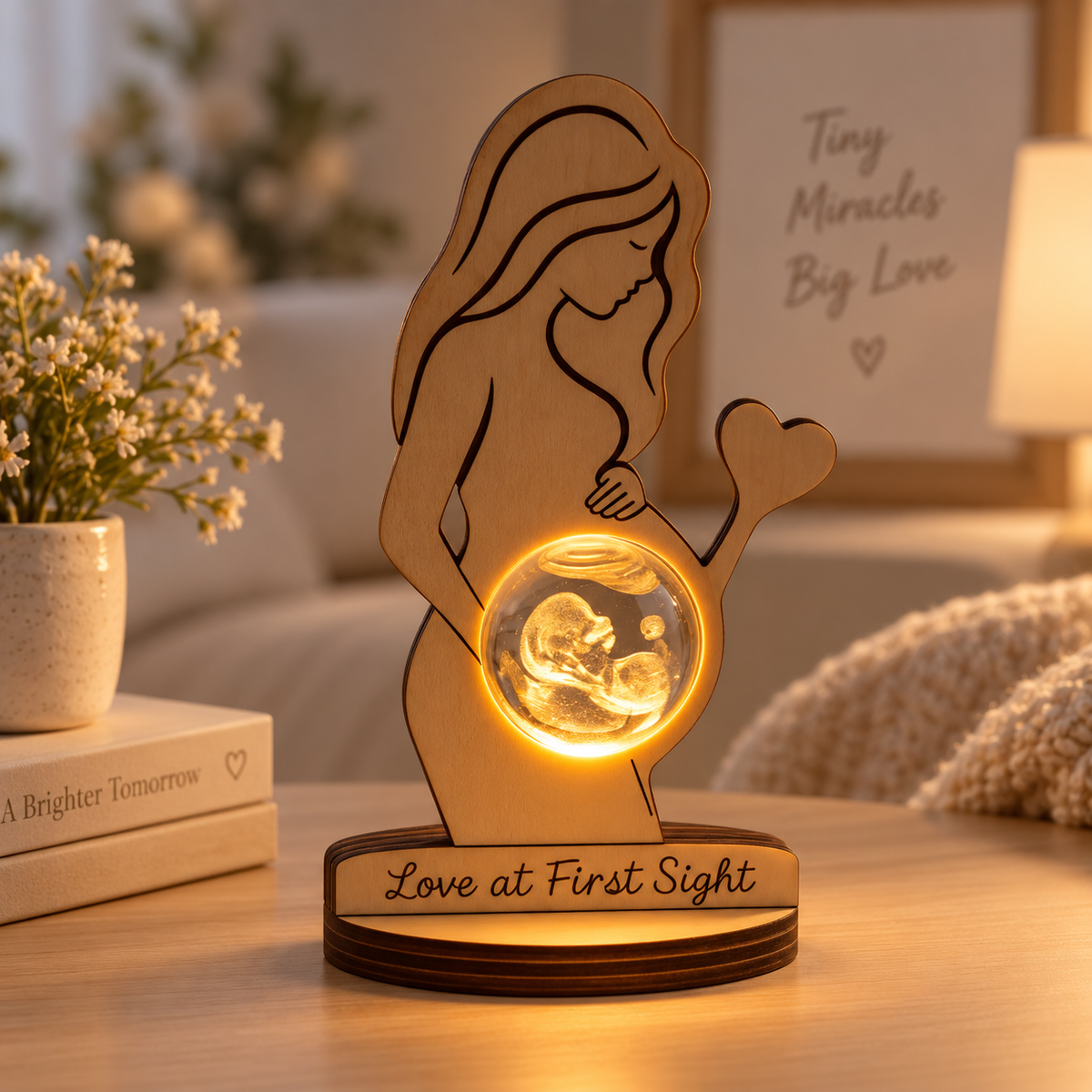 Custom Photo Crystal Ball Night Light
