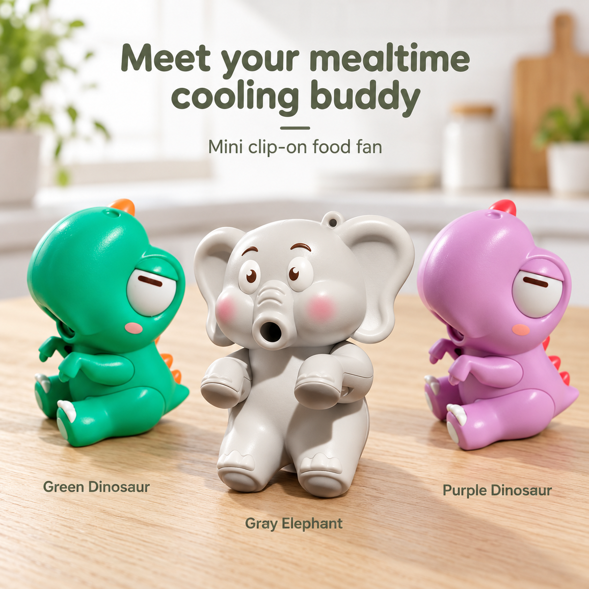 Mini Elephant Food Cooling Clip Fan