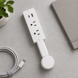 Extendable Power Outlet Extender with 2 AC Outlets USB A and USB C Ports