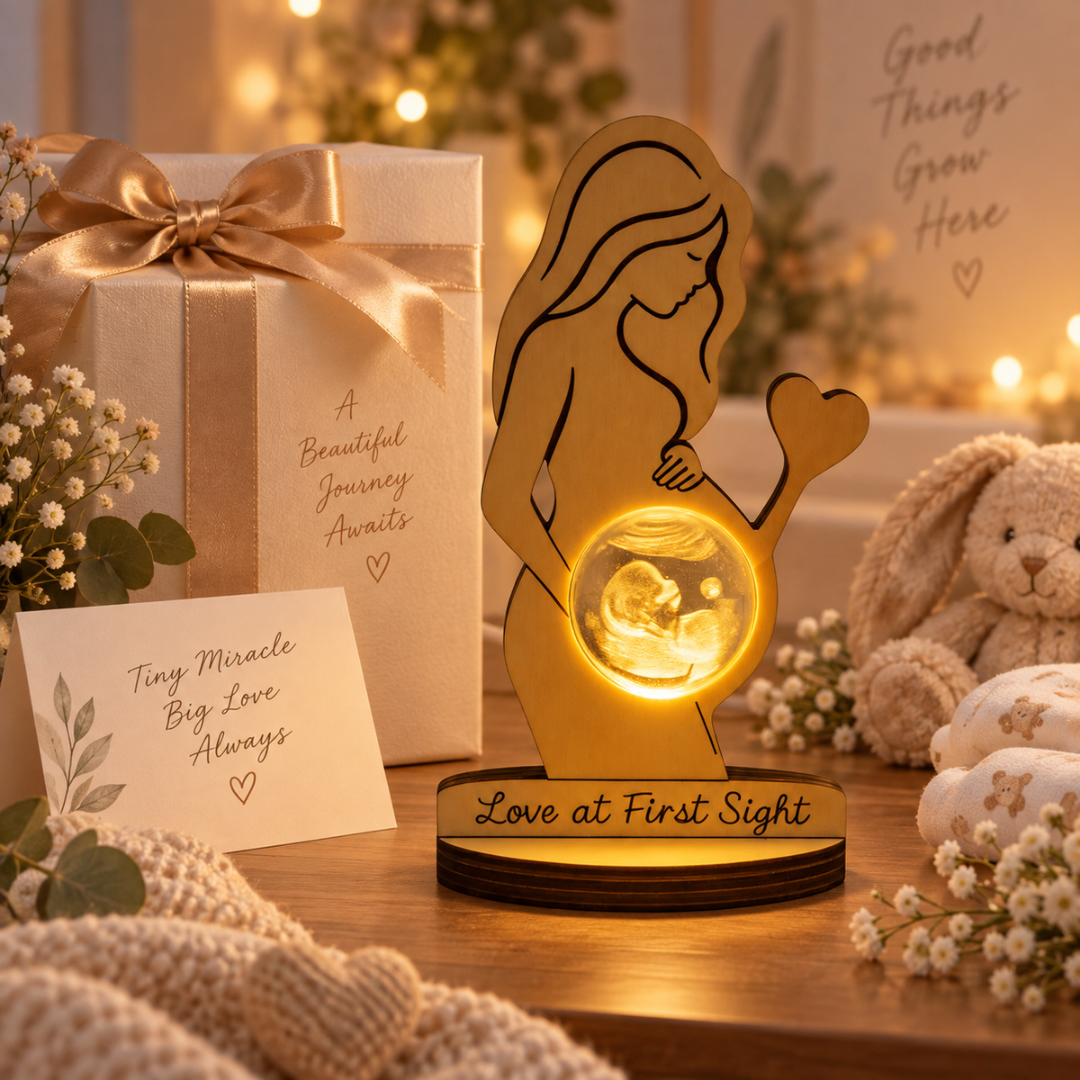 Custom Photo Crystal Ball Night Light