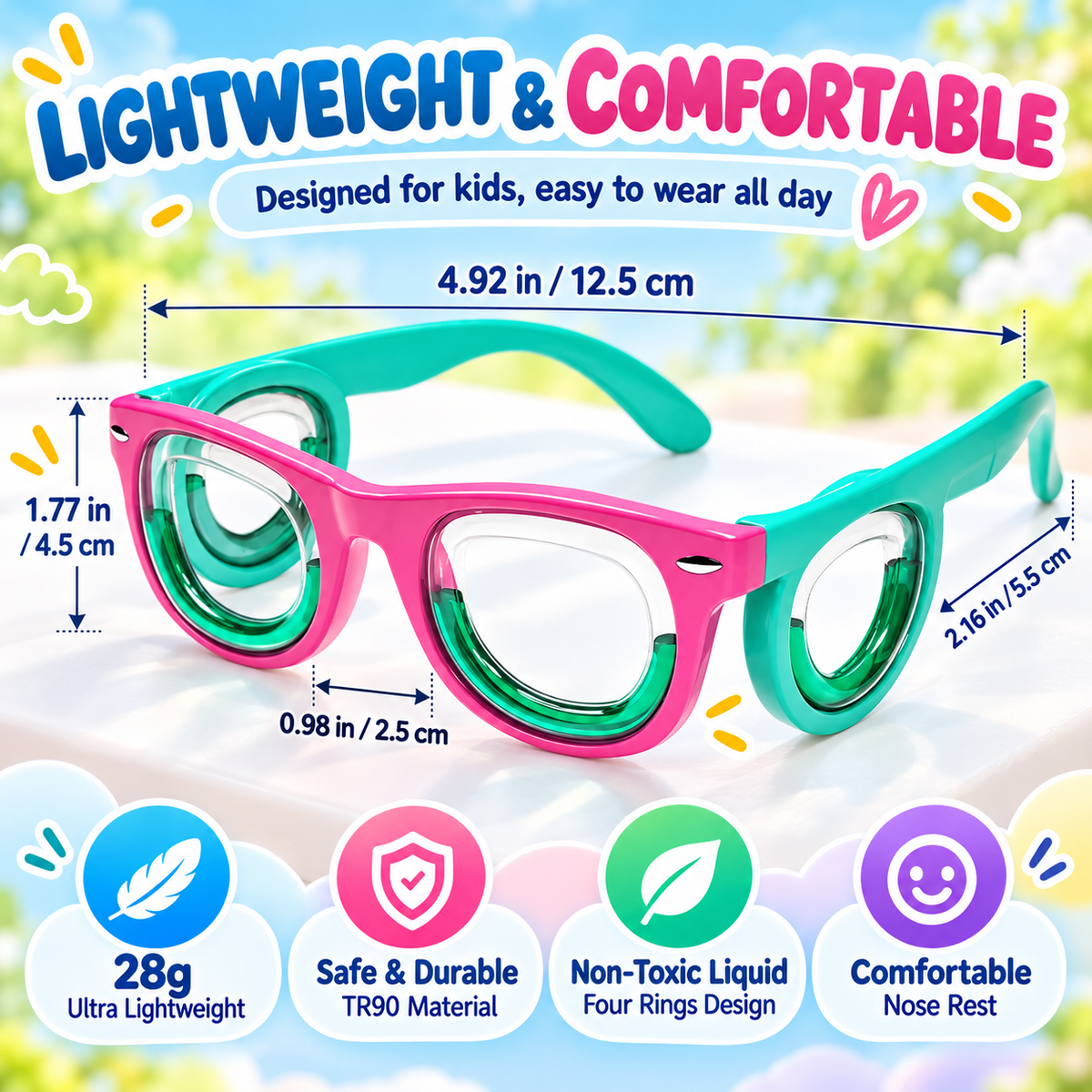 Kids' Motion Sickness Travel Glasses
