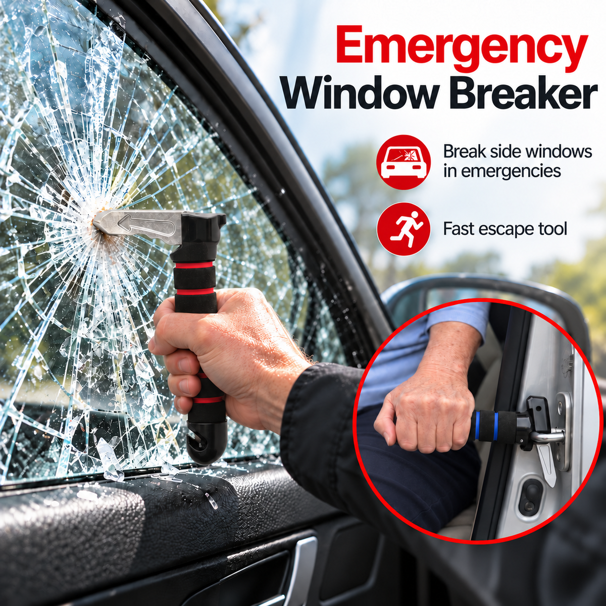 3-in-1 Car Door Assist Handle