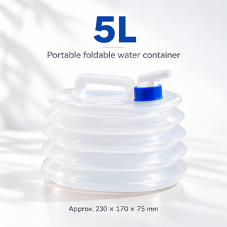 Collapsible Water Container with Spigot – Portable Foldable Water Storage Jug for Camping & Travel