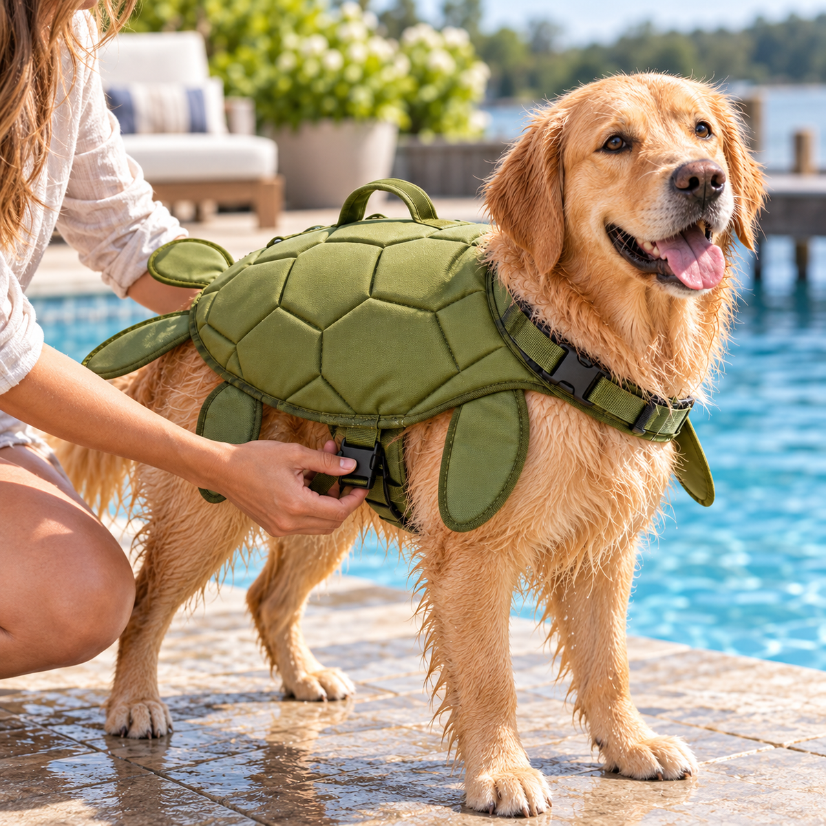 Adjustable Dog Buoyancy Swimsuit
