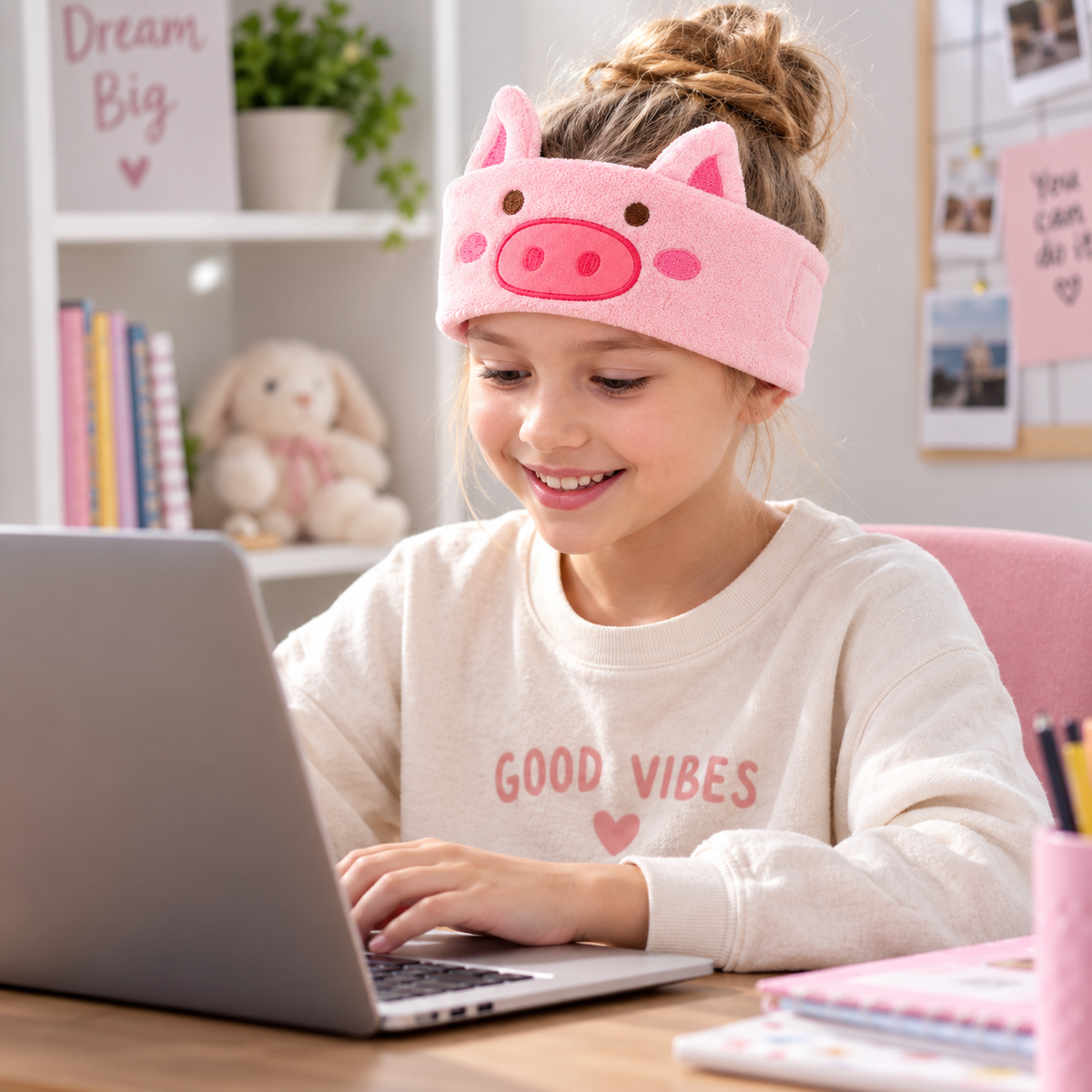 Cartoon Animal Bluetooth Sleep Headband with Built-In Wireless Earphones