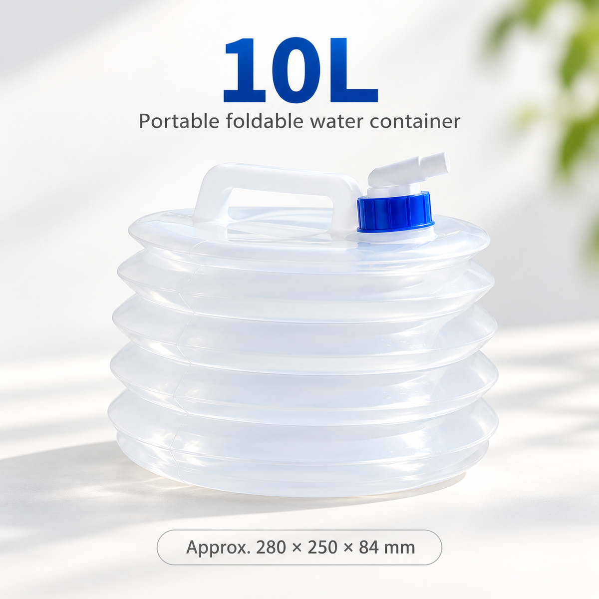 Collapsible Water Container with Spigot – Portable Foldable Water Storage Jug for Camping & Travel