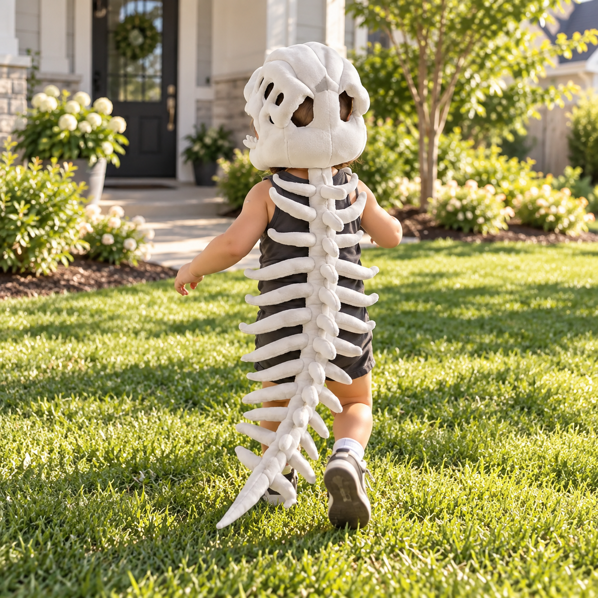 3D Dinosaur Skeleton Plush Costume Prop