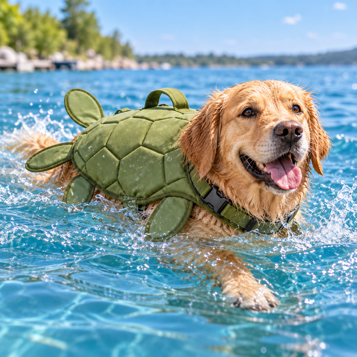 Adjustable Dog Buoyancy Swimsuit