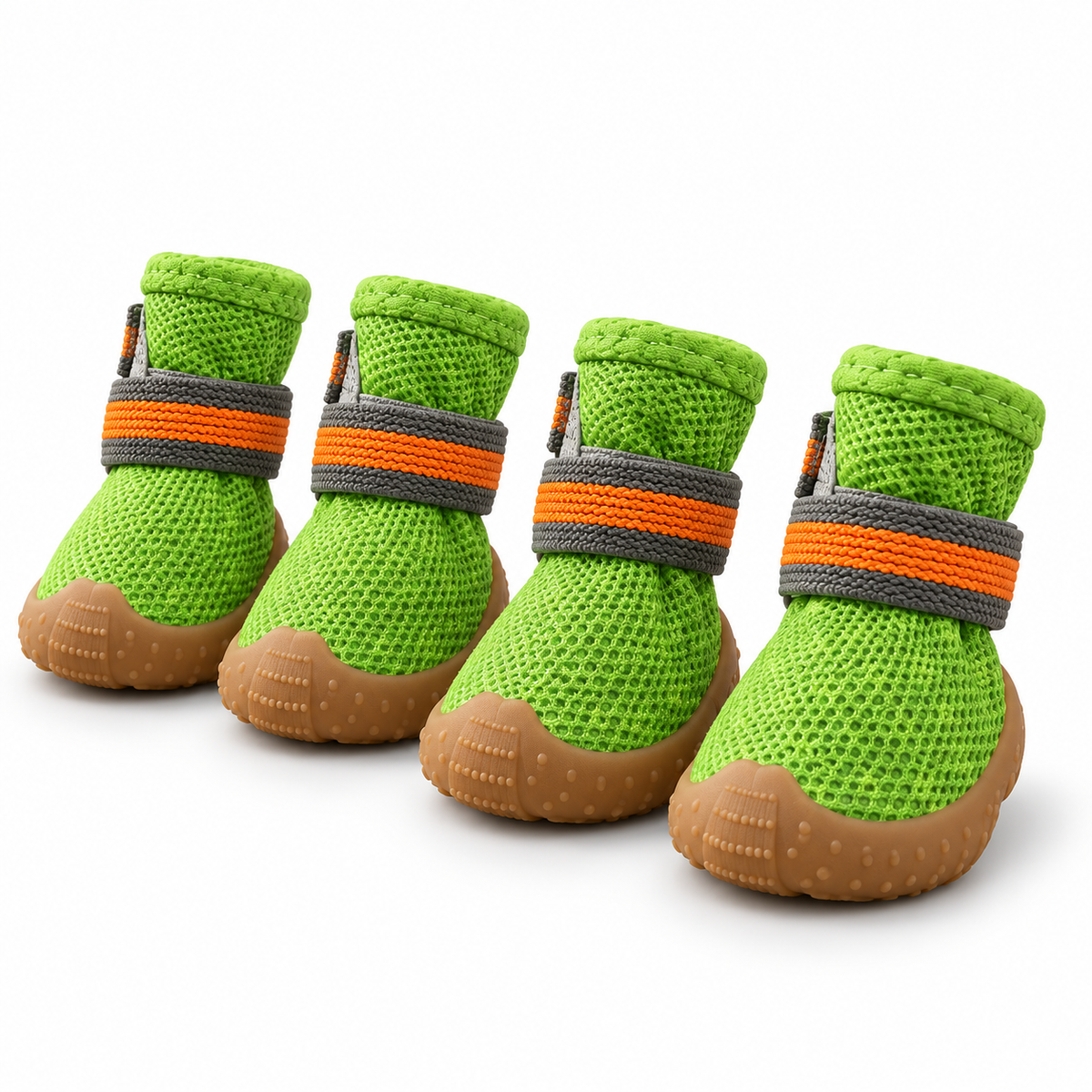Breathable Mesh Dog Boots – Adjustable Non-Slip Paw Protectors, 4-Pack