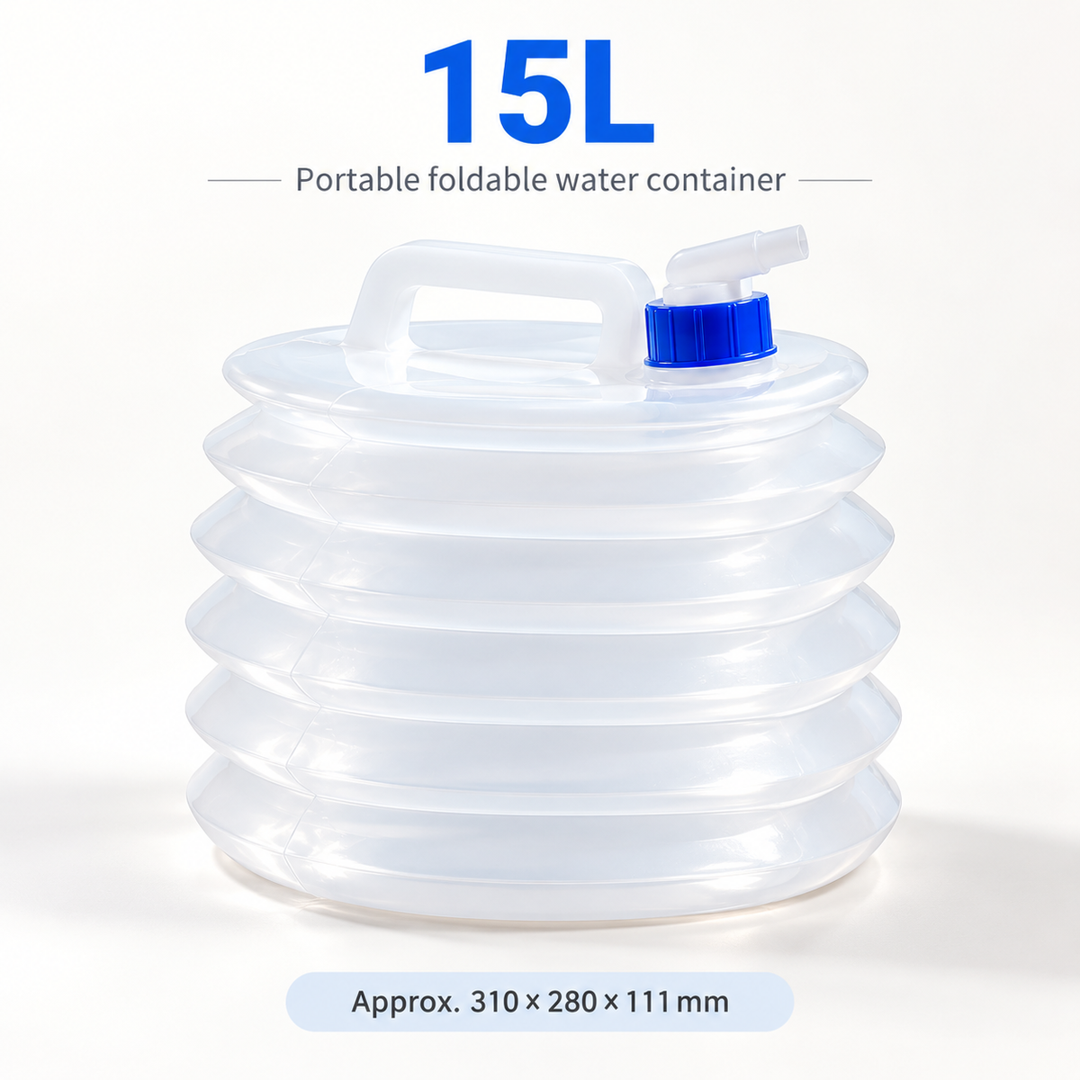Collapsible Water Container with Spigot – Portable Foldable Water Storage Jug for Camping & Travel