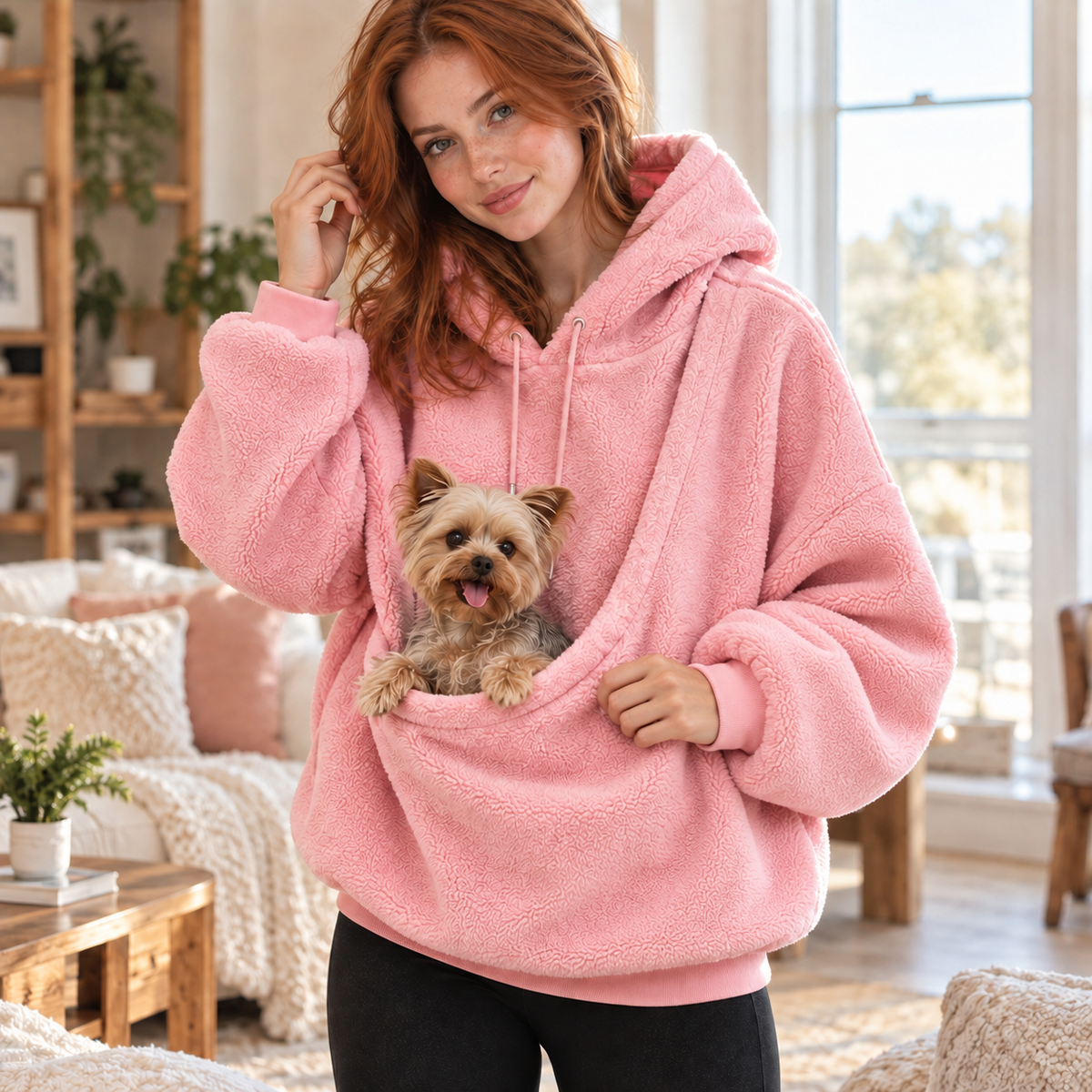 Plush Pet Pocket Hoodie