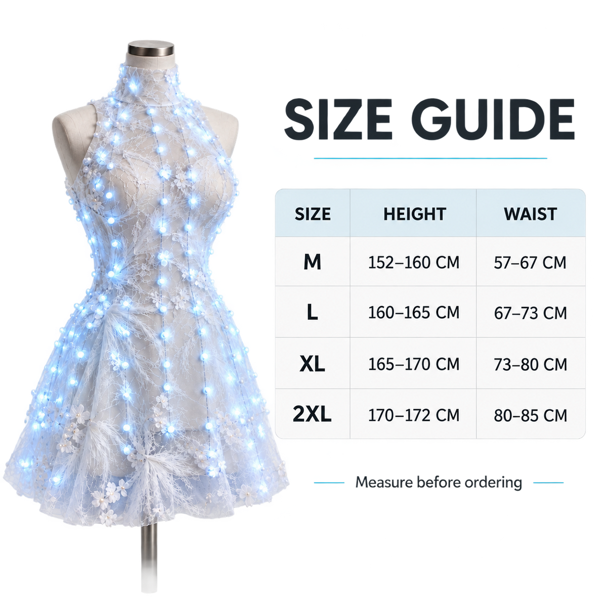 AuroraGlow Rainbow LED Halter Mini Dress
