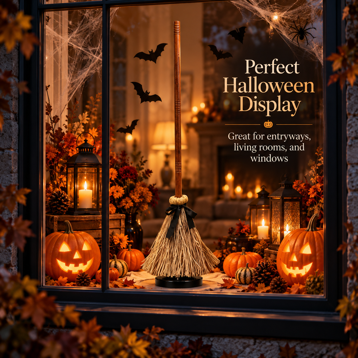 Sound-Activated Moving Witch Broom – Halloween Dancing Broom with Spooky Sounds