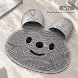 2-in-1 Anti-Slip Foot Scrubber & Massage Bath Mat – Exfoliating Shower Mat with Back Scrub Function