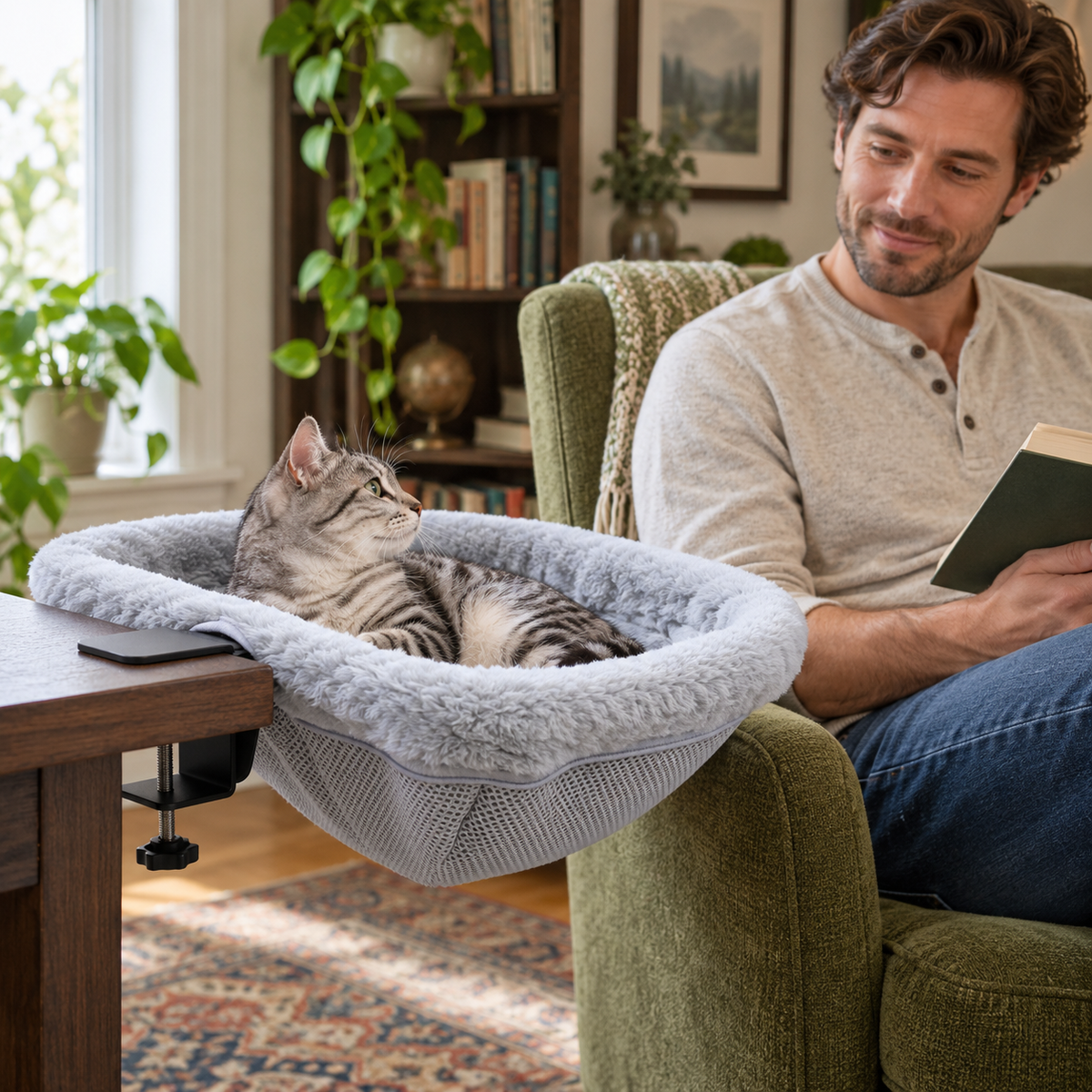 Table-Side Cat Hammock Bed
