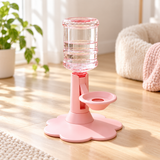 Automatic Gravity Pet Water Dispenser with Adjustable Height & Stable Wide Base