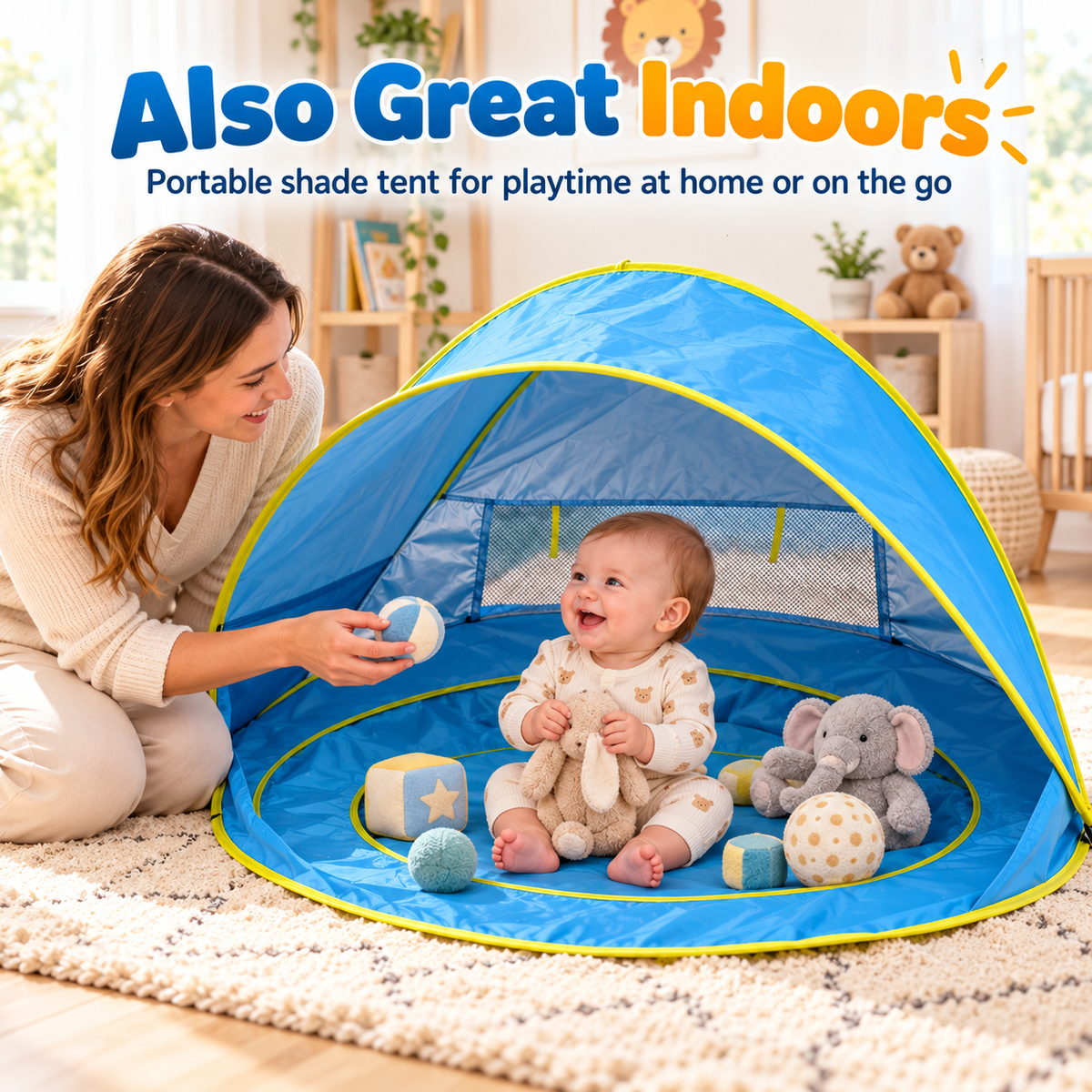 Pop-Up Baby Beach Tent with Built-In Pool