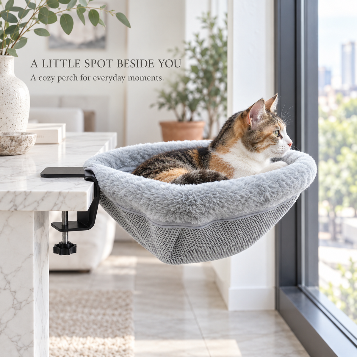 Table-Side Cat Hammock Bed