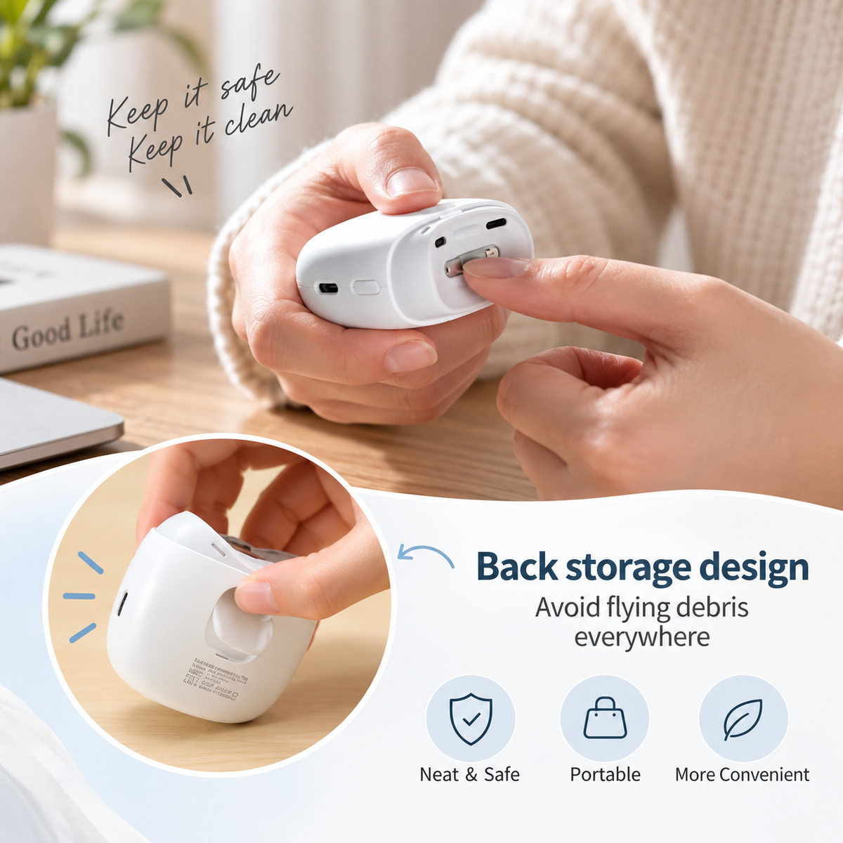 Seemagic Electric Automatic Nail Clipper Pro with Infrared Protection and LED Light