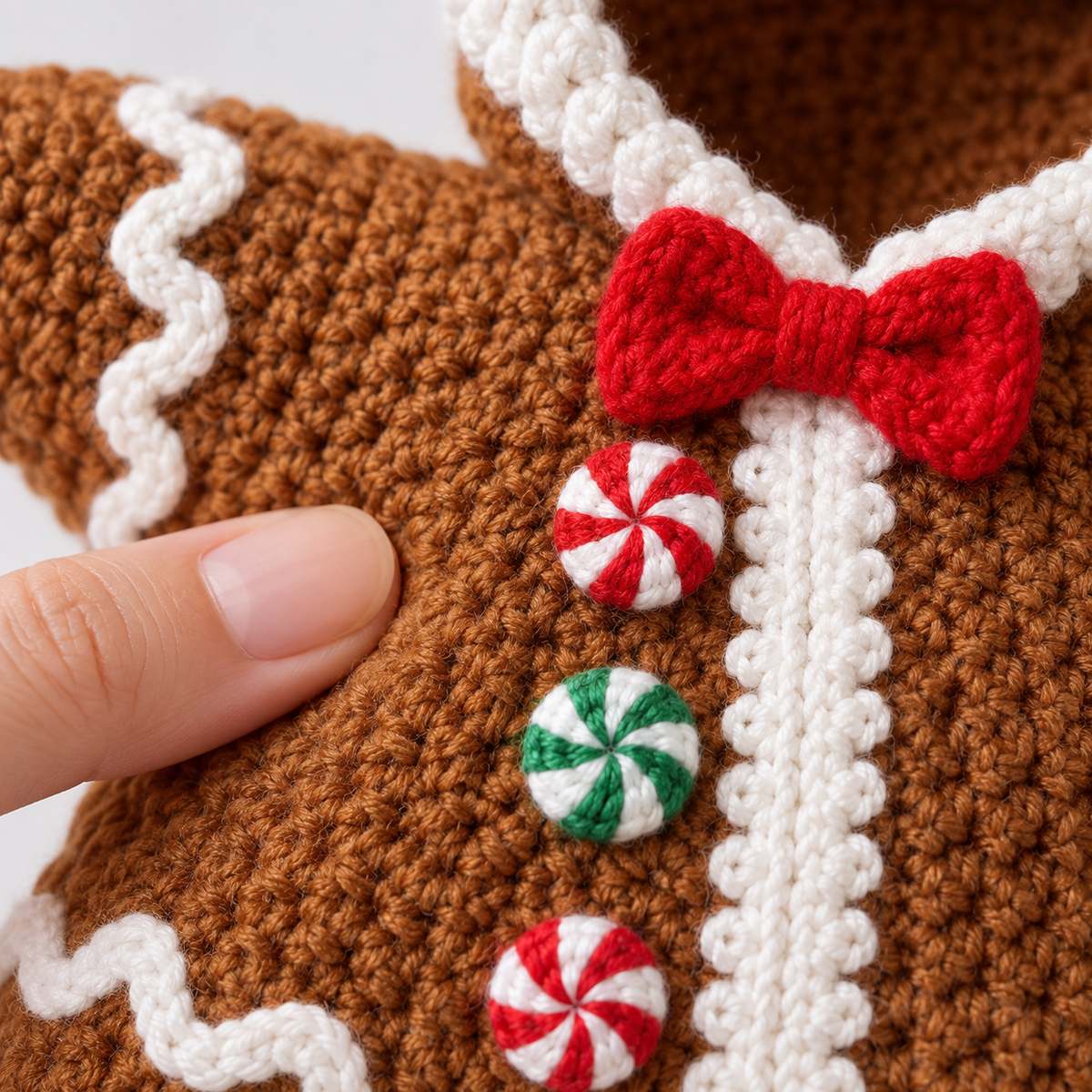 Christmas Star Baby Knitted Romper – Cozy Hooded Holiday Wrap
