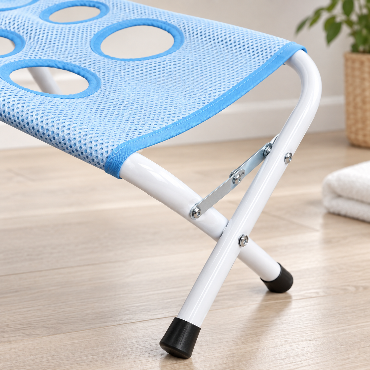 Foldable Pet Bathing Stand, Portable Dog Grooming Rack with Hammock