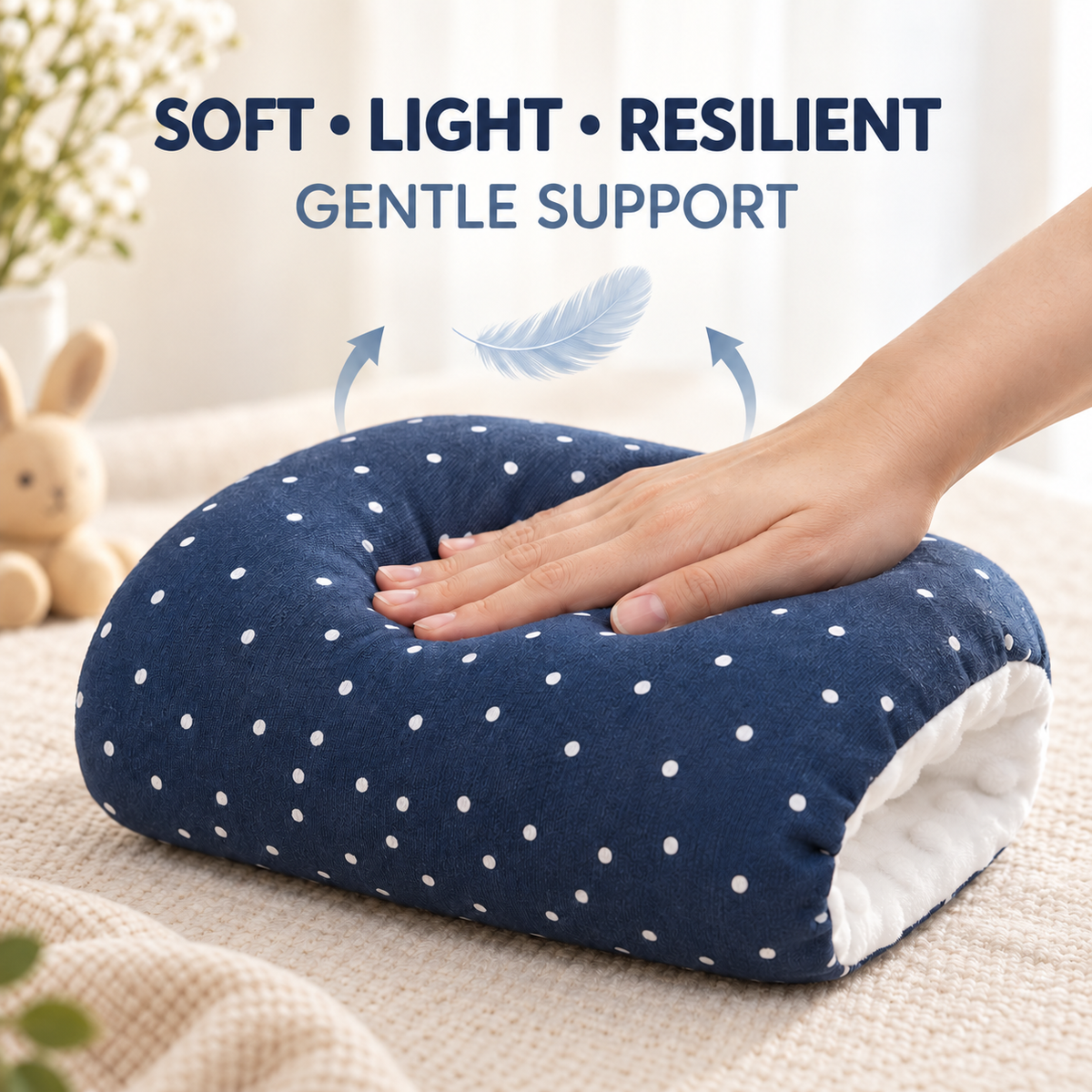 INSULAR Baby Nursing Arm Pillow Cotton Breastfeeding Support Cushion
