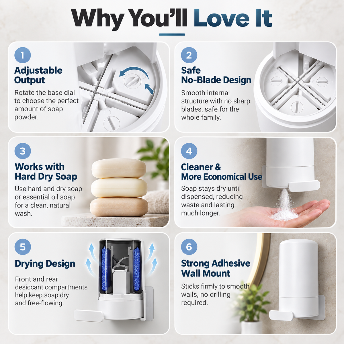 Wall Mounted Soap Saver Dispenser – No-Drip Bar Soap Holder & Bathroom Soap Organizer