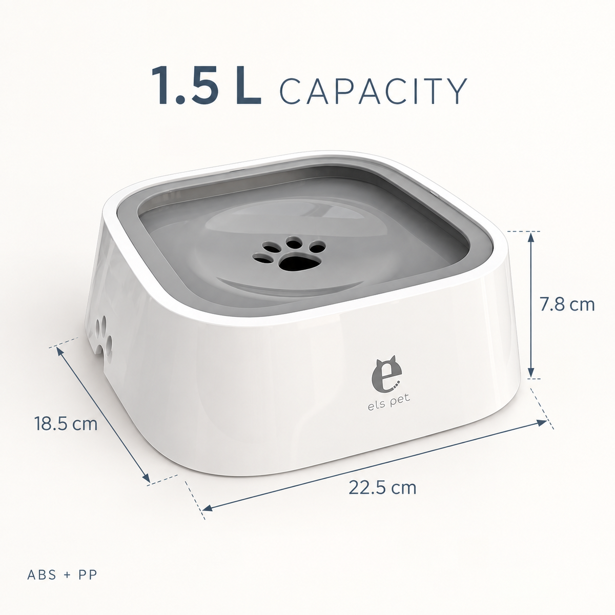 Splash-Reducing Floating Pet Water Bowl | 1 L & 1.5 L