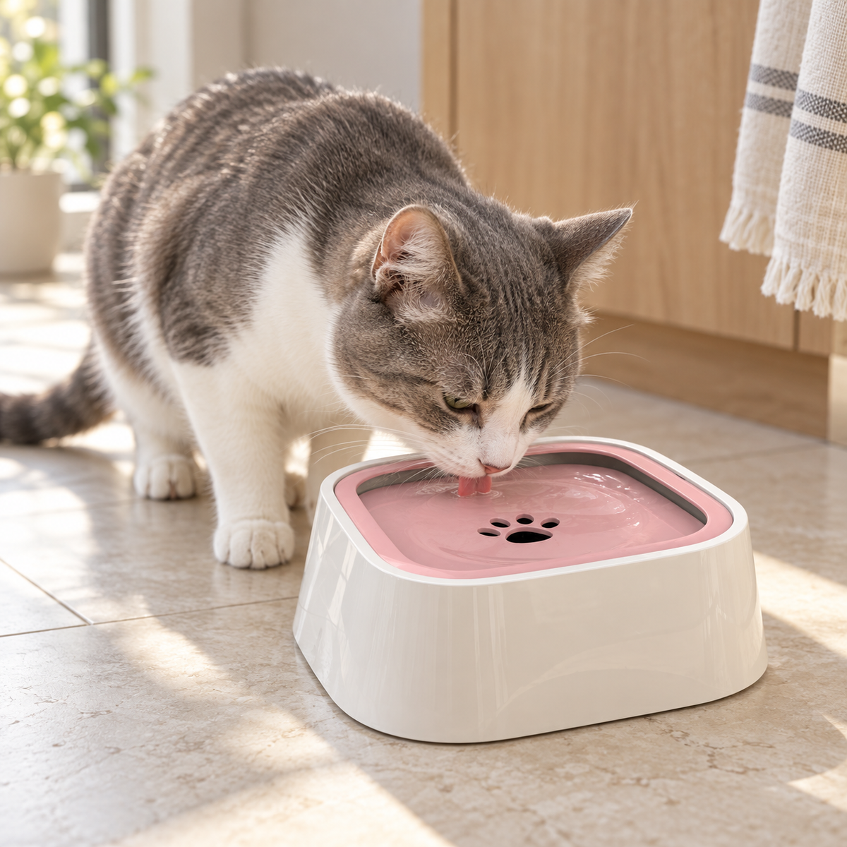 Splash-Reducing Floating Pet Water Bowl | 1 L & 1.5 L