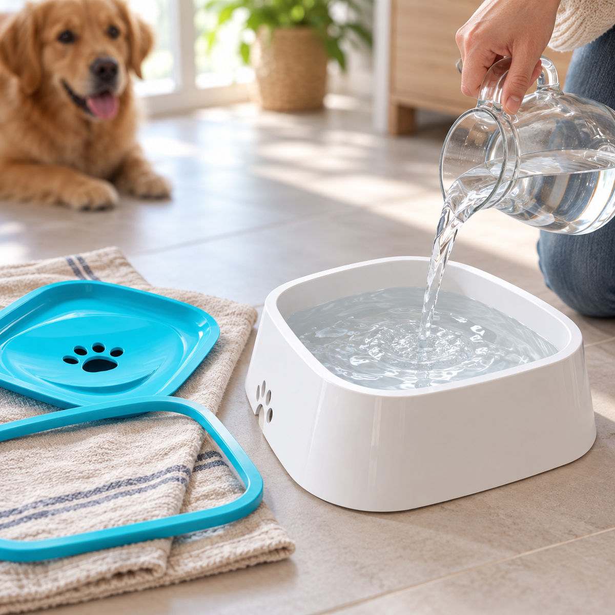 Splash-Reducing Floating Pet Water Bowl | 1 L & 1.5 L