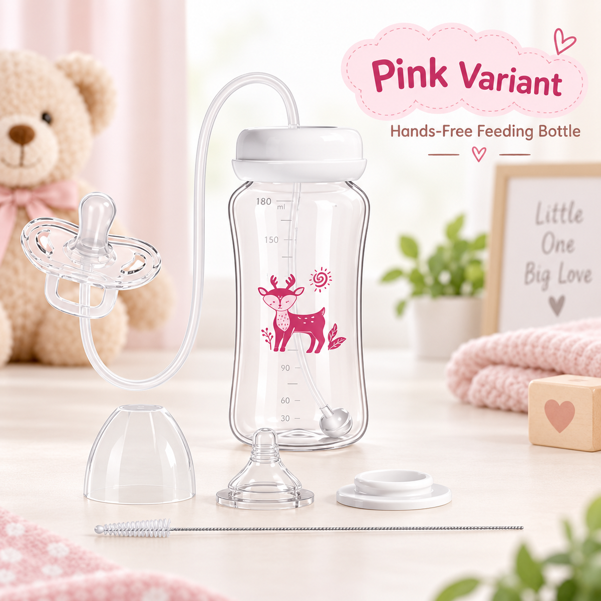 BornBL 3-in-1 Hands-Free Baby Feeding Bottle 300ml