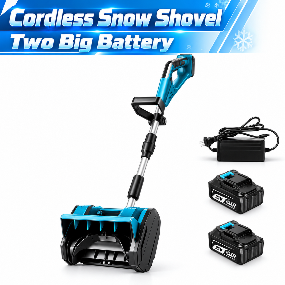 Cordless Snow Shovel – 18–21V Battery-Powered Electric Snow Thrower
