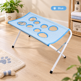 Foldable Pet Bathing Stand, Portable Dog Grooming Rack with Hammock