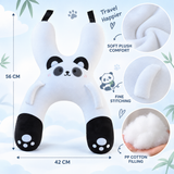 Kids Car Seat Neck Support Pillow, Cute Cartoon Headrest and Lumbar Cushion
