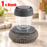 Soap Dispensing Stainless Steel Dish Brush