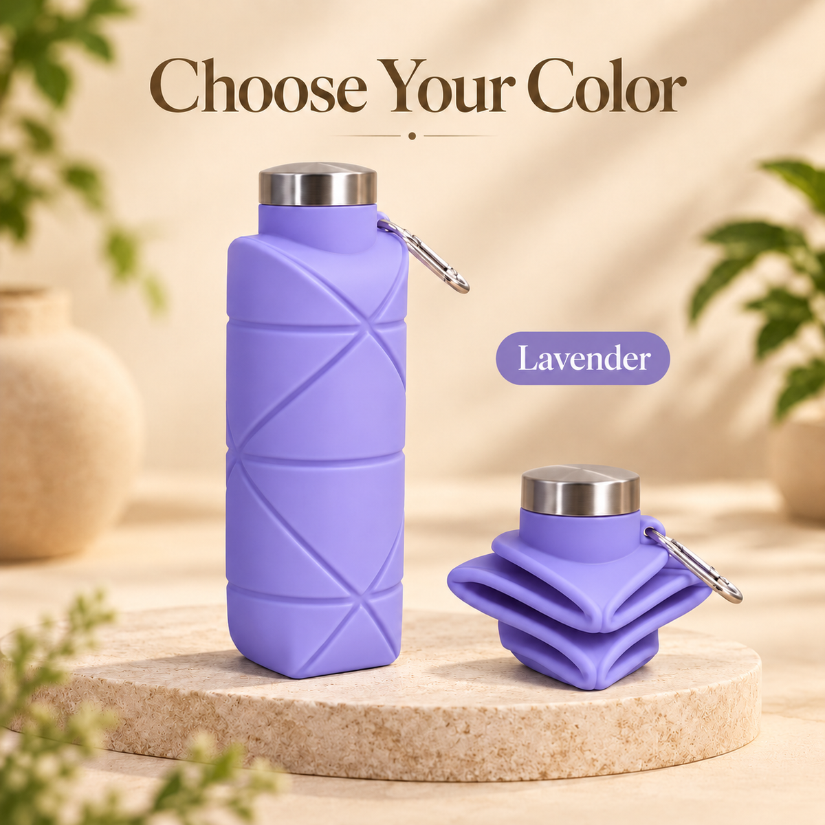 Foldable Silicone Sports Water Bottle