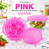 6-Piece Reusable Silicone Stretch Lids