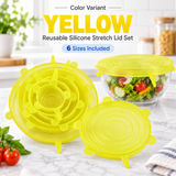 6-Piece Reusable Silicone Stretch Lids