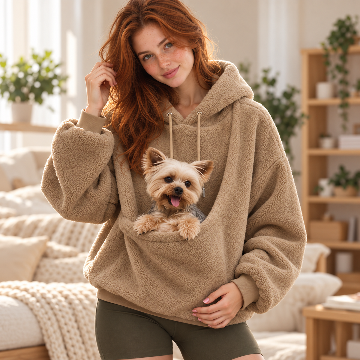 Plush Pet Pocket Hoodie
