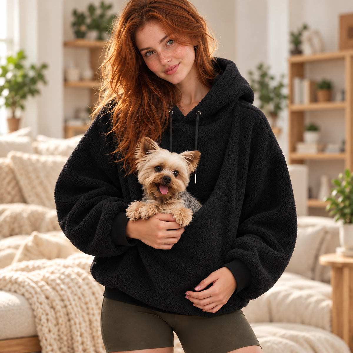 Plush Pet Pocket Hoodie