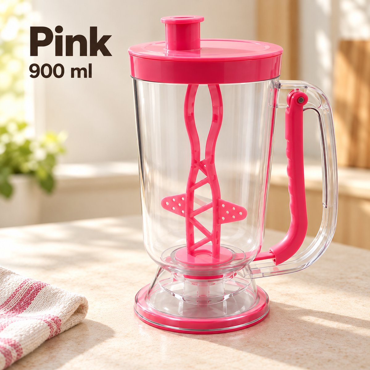 900ml Handheld Batter Mixer & Dispenser for Pancakes, Cupcakes & Cakes