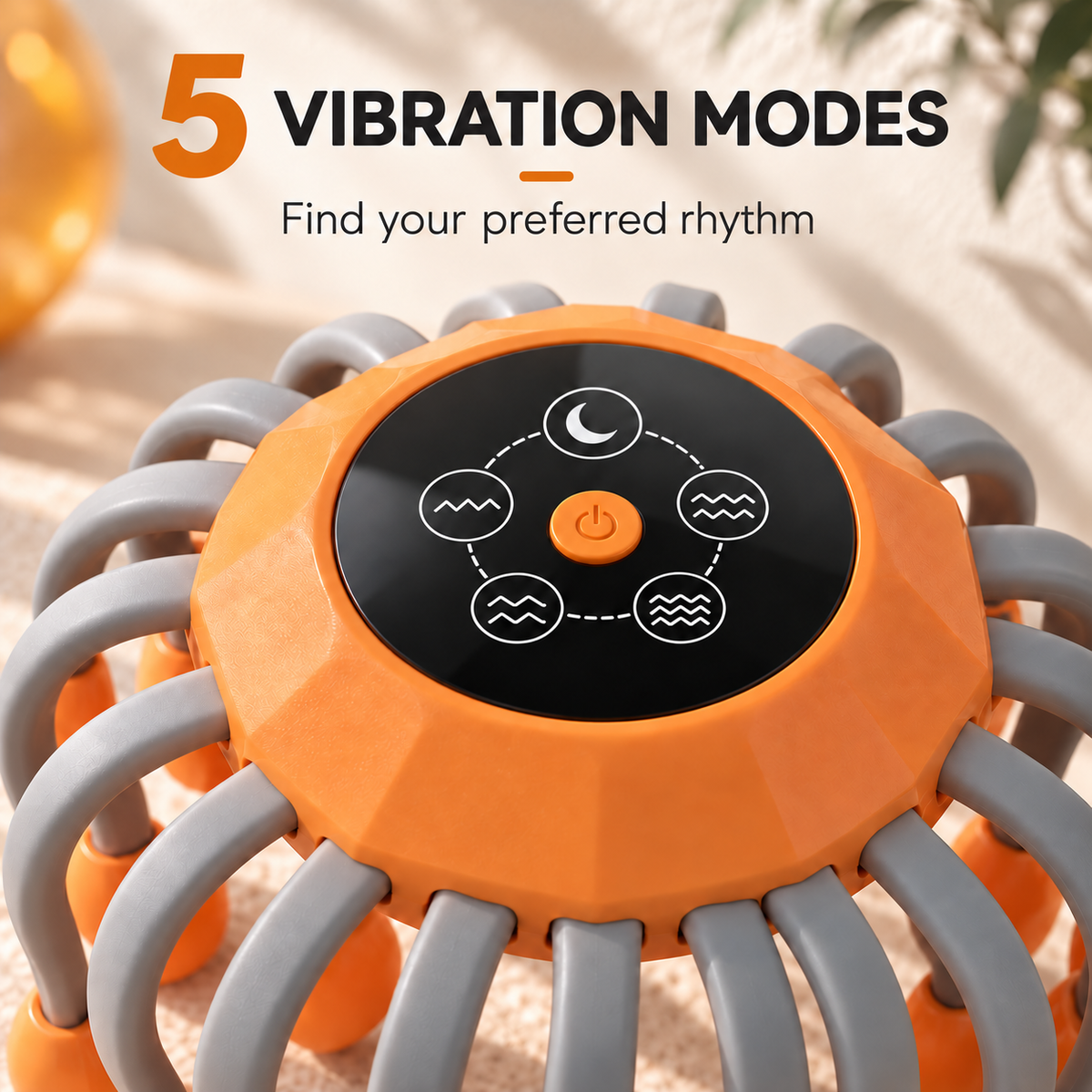 Rechargeable Octopus Scalp Massager with 20 Massage Points & 5 Vibration Modes