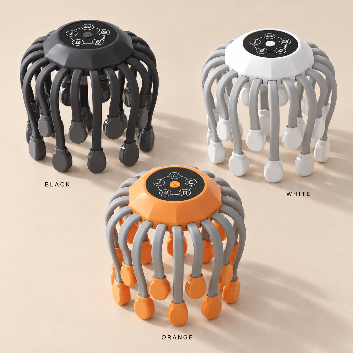 Rechargeable Octopus Scalp Massager with 20 Massage Points & 5 Vibration Modes