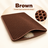 Double Layer Honeycomb Cat Litter Mat Waterproof Litter Trap Pad