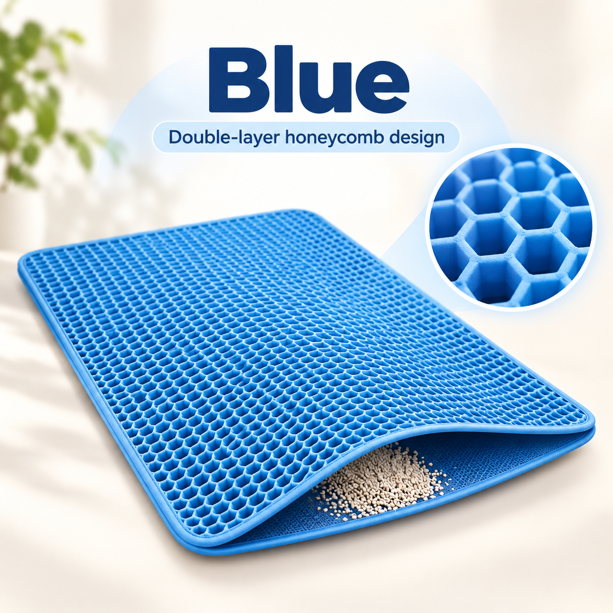Double Layer Honeycomb Cat Litter Mat Waterproof Litter Trap Pad