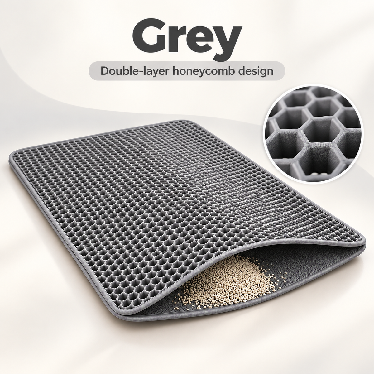 Double Layer Honeycomb Cat Litter Mat Waterproof Litter Trap Pad
